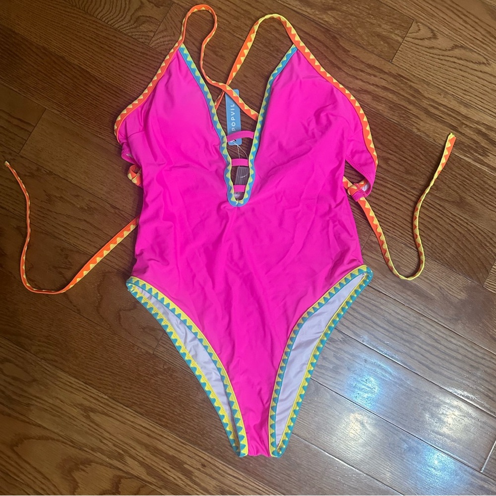 Popvil Plunging Neckline One Piece NWT